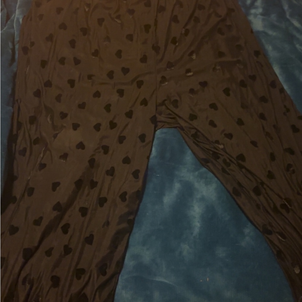 SKIMS Black Heart Patterned Pants